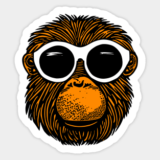 Monkey With Shades Sticker